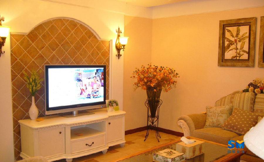 歐式田園風(fēng)格電視背景墻效果圖