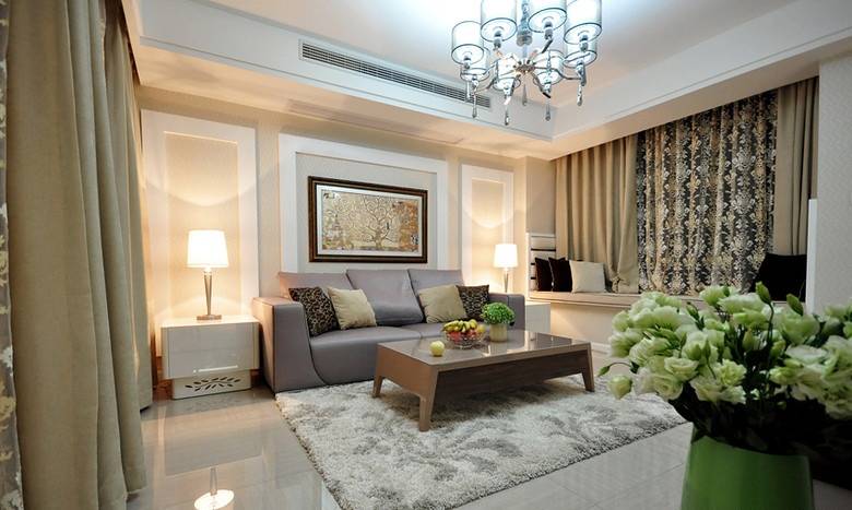 時(shí)尚現(xiàn)代風(fēng)格客廳飄窗裝修效果圖片